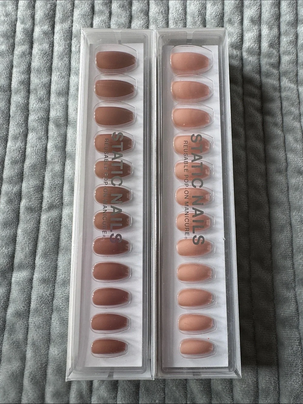 NEW in Box Static Nails Reusable Press-On Manicure - Fetish and Toasted Sugar